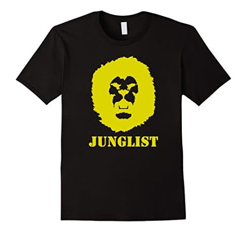 Men's Junglist Lion Drum &amp; Bass Tshirt 3XL Black