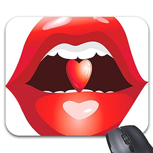 Starings Mousepads Cute Lips With Heart Mouse Mat