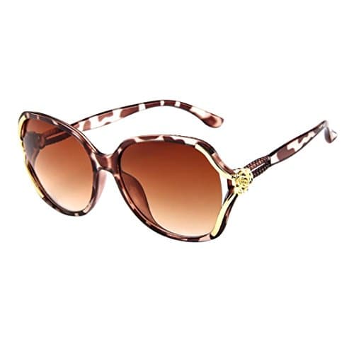 CLEARANCE! TOAMEN MENS WOMENS VINTAGE RETRO ROSE BIG FRAME TRENDY FASHION SHADES SUNGLASSES - OFFERING FULL UV400 PROTECTION - SUITABLE FOR OUTDOOR ACTIVITIES (Color B)