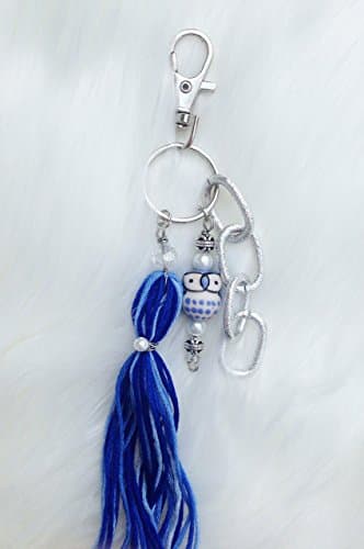 Boho Key Chain Purse Charm -Handmade in USA, Bohemian Accesories, Unique Owl Gift, Handbag Charms