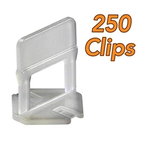 [250 Piece] Clips For Tile Leveling System by RMS. CL-250 Anti Lippage Effortless Way to Lock In Your Large and Heavy Tiles. Get Professional Results Every Time.