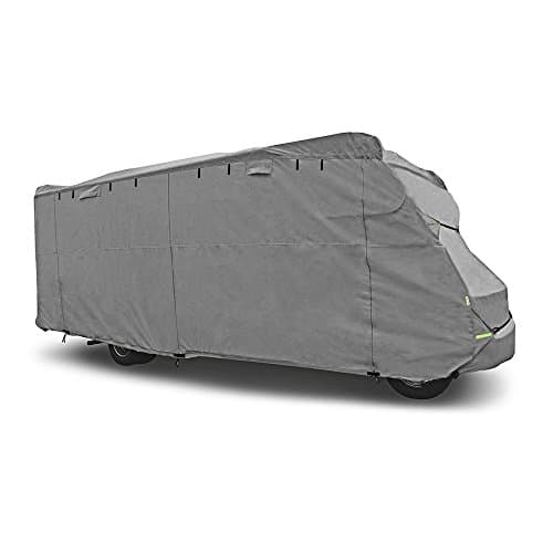Summates Class C Caravan Cover RV Cover,color gray, 3 layer polypropylene fabric for whole cover, fits most sizes (Fits 32-35ft 35'Lx 105" W x 108"H, Gray)