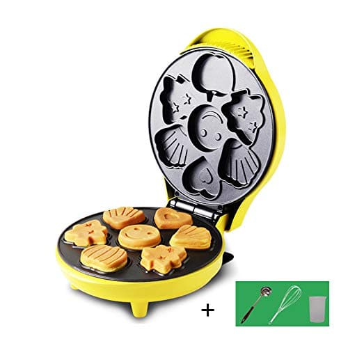 Mini Waffle Maker, Makes 7 Fun, Different Shaped Pancakes