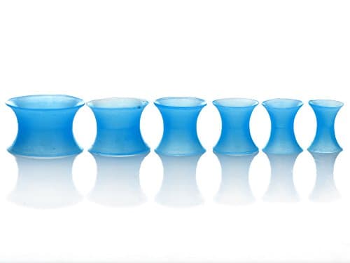 Jojoshine 12pcs Thin Double Flare Flexible Tunnels 8G-00G Silicone Plugs 6 Pairs Plug Kit