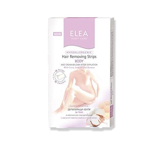 Hypoallergenic Hair Removing Strips for Body with Beeswax and Cotton Seed Oil Elea - 16 pcs + Calming Balm 15 g. / 0.5 oz.