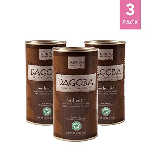 Dagoba Organic Chocolate Authentic Drinking Chocolate (3 Pack) - Rich Dark Chocolate - 12 ounces - Fair Trade Certified - Includes Bonus Add On beGreen Eco Friendly Spoon