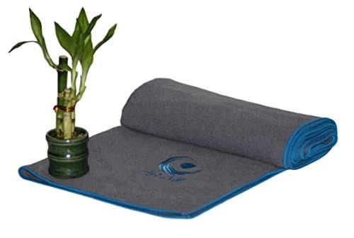 Drishti Warrior Yoga and Sport Towel - Absorbent Microfiber, Non-Slip Bikram / Hot Yoga Towel - 72" x 24" with Textured Weave