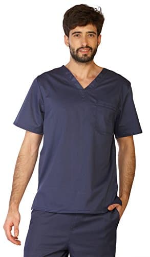 LifeThreads Contego Men's Scrub Top - Fluid Resistant - Unisex - Navy Blue - XXX-Large