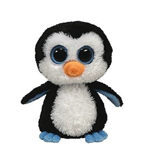 Ty Beanie Boo Waddles the Penguin 6" - (Solid Eye Color)
