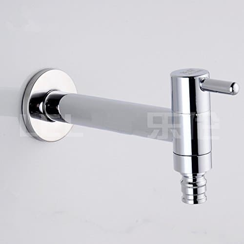 SIDERIT Single Handle Wall Mounted Faucet Cold Water Bathroom Lavatory Sink Bathtub Brass Taps Washing Machine Garden Faucets, Chrome Finished