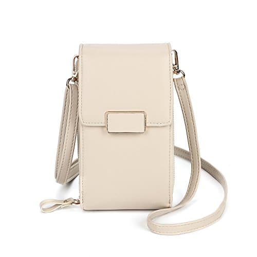 Love Trove Claire Wallet with Cell Phone Crossbody (Beige)
