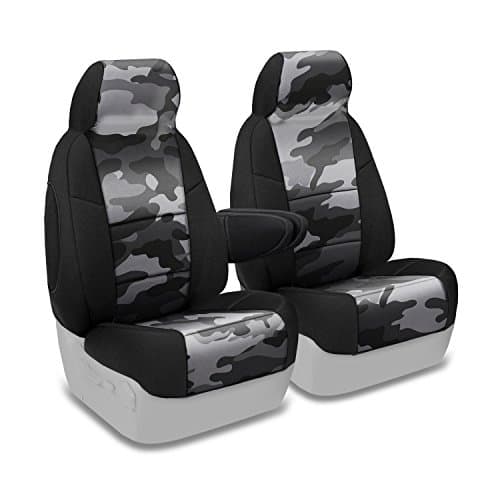 Coverking Front 50/50 Bucket Custom Fit Seat Cover for Select Ford Models - Neosupreme (Traditional Urban Camo with Black Sides)