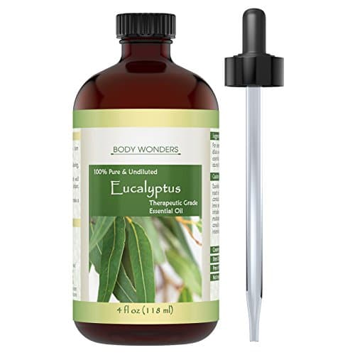 Body Wonders 100% Pure Eucalyptus Essential Oil - 4 fl oz Premium Therapeutic Grade Essential Oil for Hair, Skin & Aromatherapy - Natural Solution for Infections & Repelling Insects & Pest