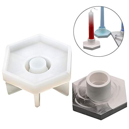 wonderfulwu Silicone Mold Concrete Hexagon Candlestick Decoration Home Bar Coffee Shop Restaurant Romantic Wedding Ornament Plaster Marble Mould
