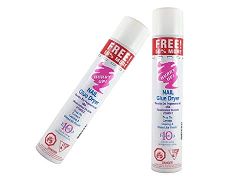 2 X Nail Glue Spray Dryer Drys On Contact Leaving A Glass Like Finish 10 Formula | size 7.2 fl oz