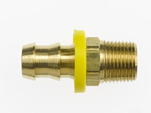 Brennan Industries 2113-04-02-B Brass Straight Tube Fitting, 1/4" Hose x 1/8"-27 Male NPTF