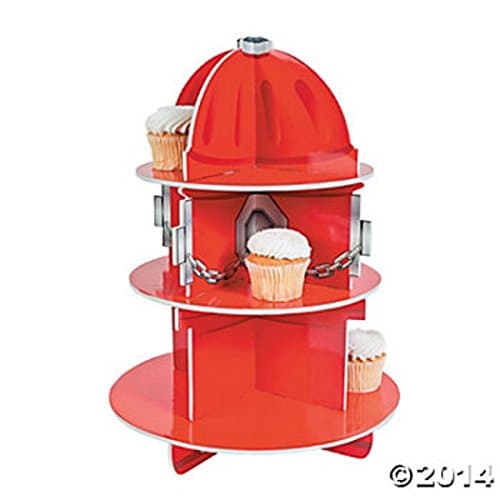 FIRE DEPT HYDRANT Cupcake Holder FIREFIGHTER UNIQUE ADORABLE PARTY CENTERPIECE ,Christmas & New Year Gift