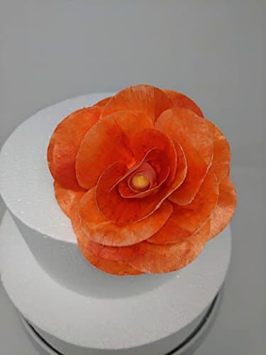 3D Edible Rice Paper Coral Rose Flower - for Cake Decoration, 3D Cake Toppers.