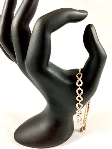 Adjustable Pull String Infinity Lariat Bracelet (Rose Gold Hue)