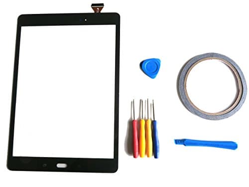 For Samsung Galaxy Tab A 9.7 SM-T550 T550 Black Touch screen digitizer Replace+ Tools (Double-sided adhesive is Also included)