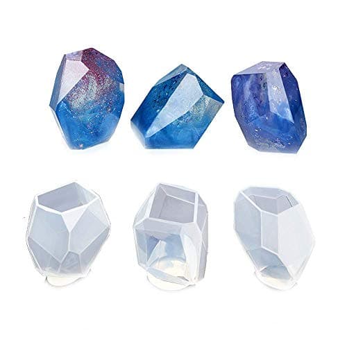 SEVEN HITECH Silicone Resin Kits Jewelry Casting Mould Tools for Epoxy Resin Jewelry Making Gemstone DIY Crafts 3 pcs