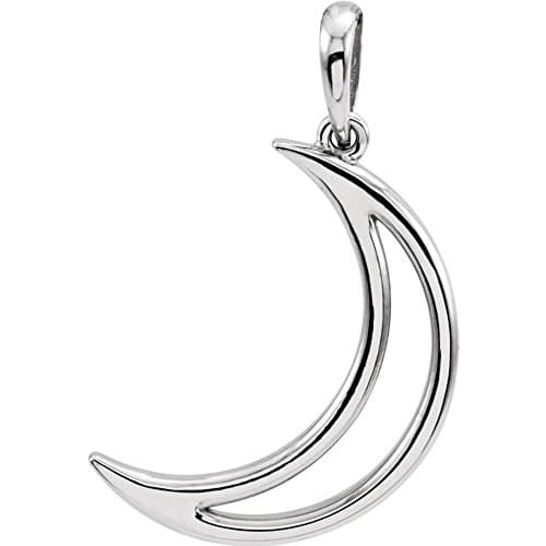 FB Jewels Continuum 925 Sterling Silver Crescent Moon Pendant