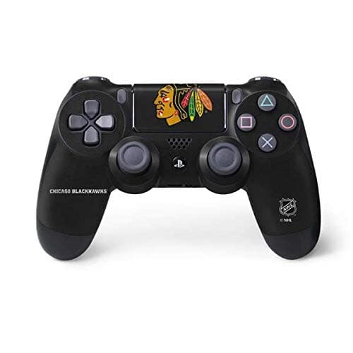 Skinit Decal Gaming Skin for PS4 Controller - Officially Licensed NHL Chicago Blackhawks Distressed Design