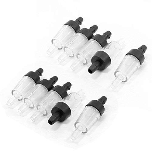 LIJUMN CDJ4-2 Pawfly 10 PCS Aquarium One Way Non-Return Black Check Valves Air Pump Accessories for Fish Tank
