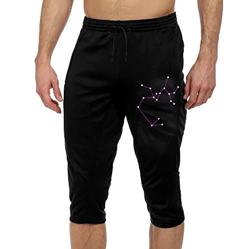 Jessicagf1990s Men's Horoscope Sagittarius Drawstring Waist Cropped Shorts