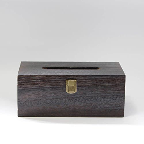 Juenana Vintage Retro Wood Tissue Paper Box Cover Holder Rectangular