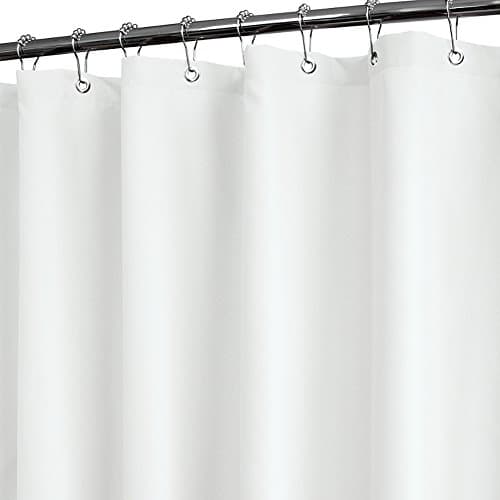 D DS CURTAIN White Fabric Shower Curtain,Solid Shower Curtain,Solid Polyester Shower Curtain for Bathroom,72" W x 78" L