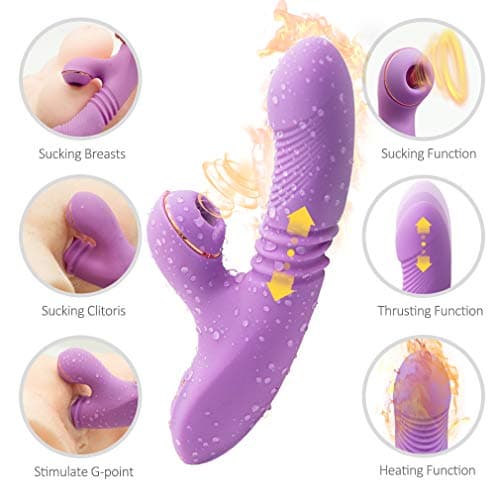 Vibrate Suction and Thrusting Clitorial Toy for Women Adullt Her Toys Bullet Vibrartor Oral Tongue G Spotter Stimulator Six Toy for Women Heating Tshirt