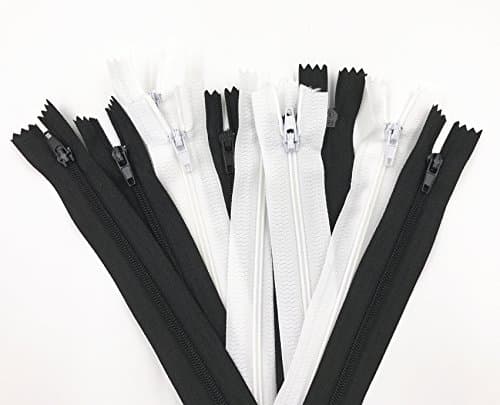 Saliency 12’’ Zippers Tailor Sewing Tools 12pcs(6white and 6black)