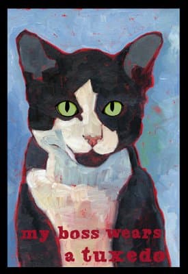 Ursula Dodge Cat Magnet Made in the USA, Choice of Styles (tuxedo)