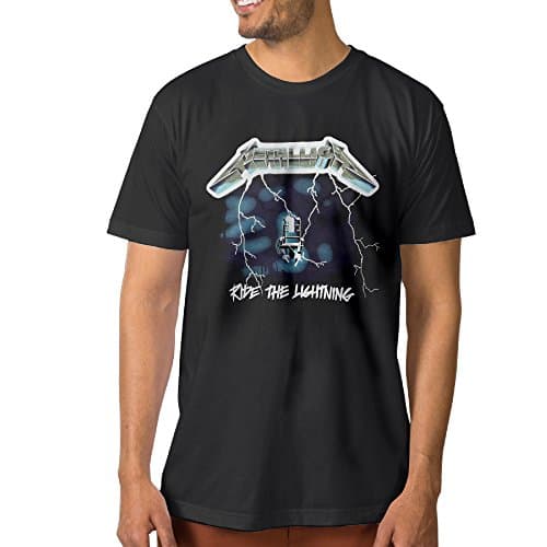 Selection Of Fine Fabrics Men's Ride The Lightning Studio Album Metallica T Shirt