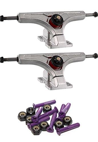 Arsenal Trucks Cast 50 Degree 165mm Skateboard Reverse Kingpin Trucks with 1" Purple Mounting Hardware
