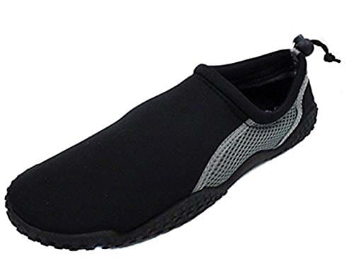 Shocked Men's Aqua Shoes With Drawstring And Toggle, Black/Cobalt, 9