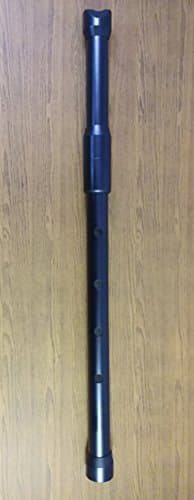 PVC Shakuhachi Japanese Flute 1.8 in D Black Pearl Color( design 2 sections )