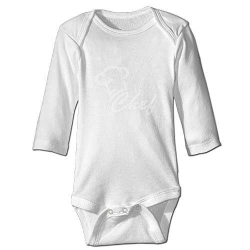YOG MILK Chef Cook Cooking Hat Infant Baby's Romper Long Sleeve Jumpsuit Climb Clothes