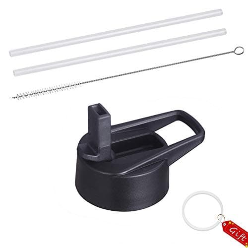 Simple Modern Straw Lid - Fits Hydro Flask Wide Mouth Water Bottle Sizes - Splash Proof Cap with straw and brush