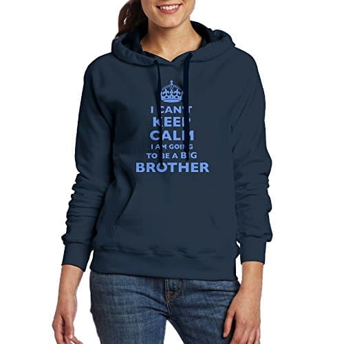 I Can't Keep Calm I Am Going To Be A Big Brother Women's Pocket Hoodie Sweatshirt Blouse