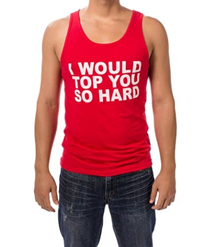 WEHOTEE Men's TOP You SO Hard Small RED