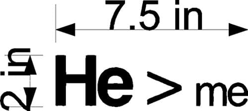 Christian HE is Greater Than me HE>me 2 Stickers Decals for Window Bumper Laptop etc Ships Black