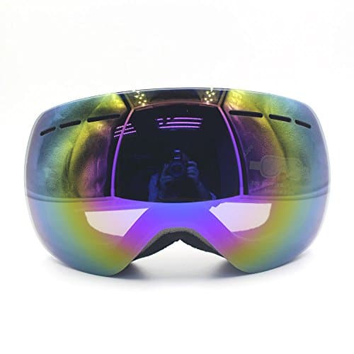 Ski Goggles, FinalBase Snowboard Snowmobile Goggles with Anti-fog UV Protection Dual-Lens Snow Goggles for Men Women and Youth of Outdoor Sports Skiing Skating (005-BL a)
