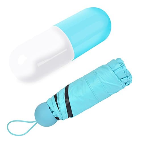 Ultra Mini and Light Umbrella, InPoTo Small Mini Umbrella with Cute Capsule Case