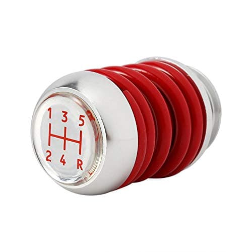 Universal Spring Gear Shifter Stick Aluminum Shift Knob Lever Universal 5 Speed Manual Car Gear Shifter Stick Shift Knob Lever(Red)