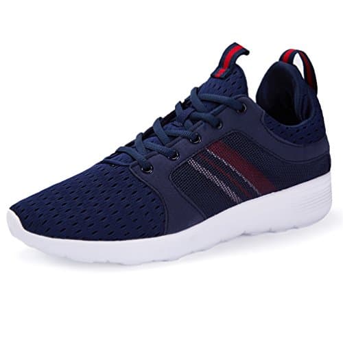 Mens Running Shoes Walking Fashion Breathable Sneakers Athletic Mesh Soft Sole Casual Lightweight Sport Shoes (12, Blue)