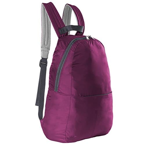 Sladar Lightweight Foldable Backpacks Women Teens Travel Folding Packable Backpack Men Durable Water Resistant Nylon Light Hiking Daypacks Small Medium Fuschia Pink Purple