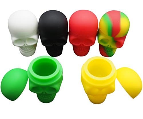 Gentcy 6pcs Skull Silicone Container Wax Dab Silicone Jar Platinum Cured $ 2.35/pcs by Gentcy