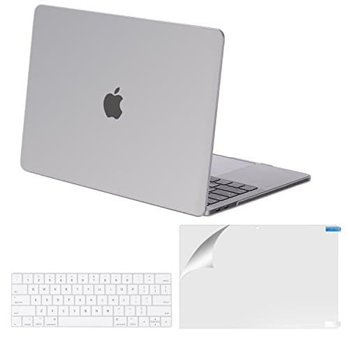 MacBook Pro 13 Case 2017 &amp; 2016 Release A1706/A1708, Okitry Plastic Hard Case Shell Cover with Keyboard Cover &amp;Screen Protector for MacBook Pro 13 Inch with/without Touch Bar &amp; Touch ID, Crystal Clear